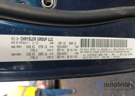 2014 Dodge Journey Sxt z USA, uszkodzony, nr VIN 3C4PDDBG0ET166811